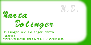 marta dolinger business card